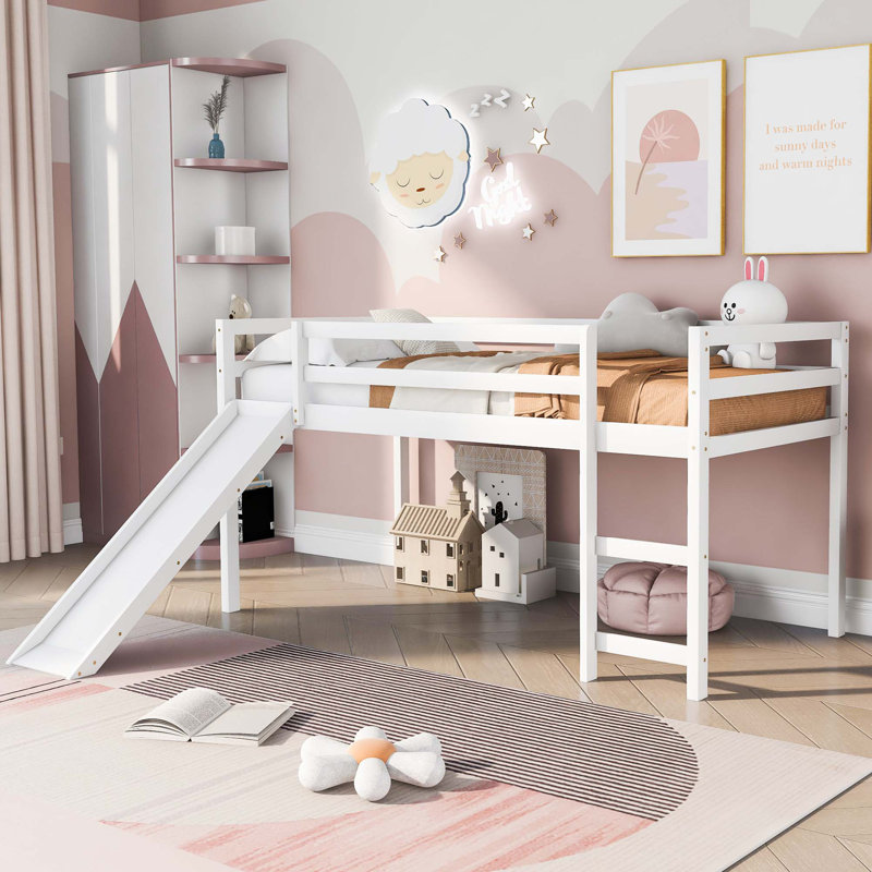 Stylish Multifunctional Loft Bed with Slide