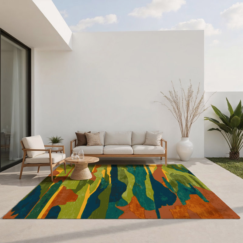 Verdure Glow Indoor And Outdoor Area Rug, Rectangle 1'6" x 2'6"