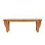 Banc de salle à manger en bois d'acacia avec pieds en forme de V 53,25 po Lillian-130191293