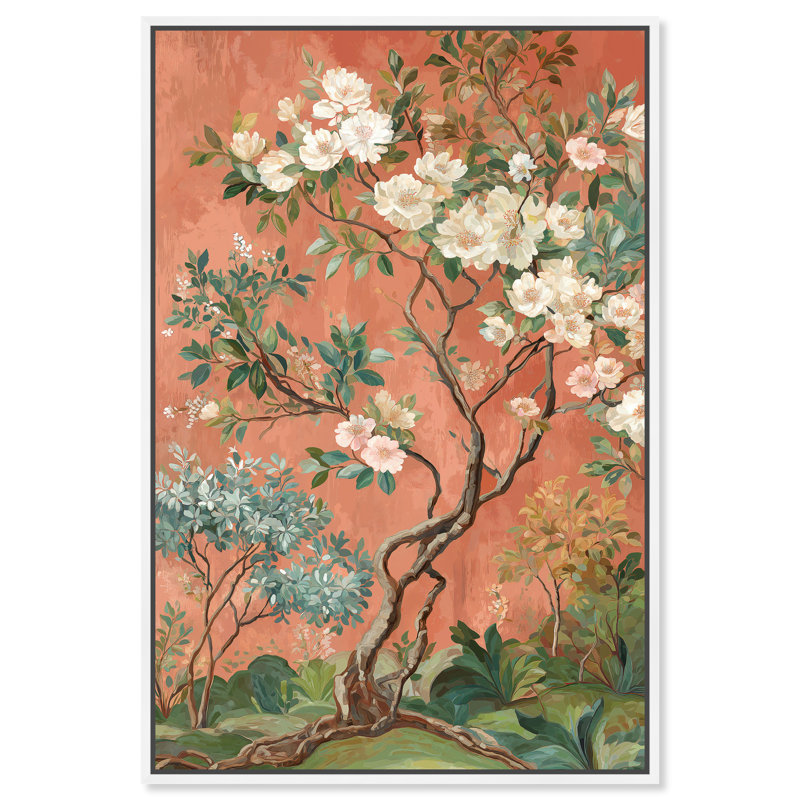 «Gnarled Serenity II», reproduction d'art sur toile encadrée par Art Remedy, cadre blanc, 30 x 45, 46"H x 31"W, White Frame