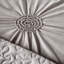Housse de lit simple pour lit de jour gris foncé avec coussin en forme de diamant Puckered 6 po avec accent