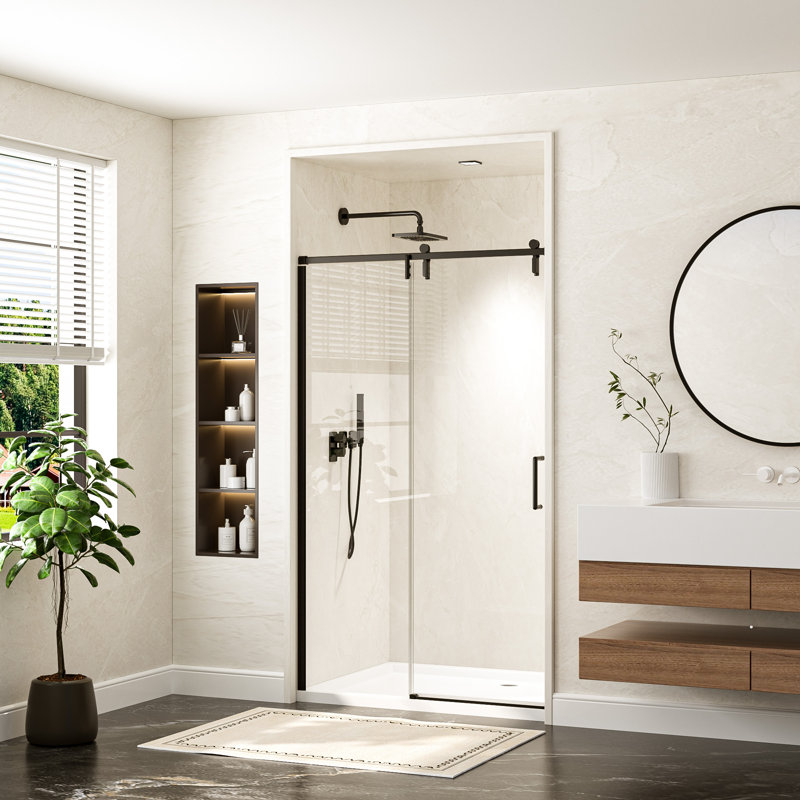 44"-48" W x 76" H Single Sliding Frameless Shower Door
