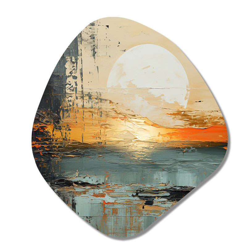 Clarabella - art mural asymétrique en forme de nébuleuse côtière, H 35 po x l 31 po