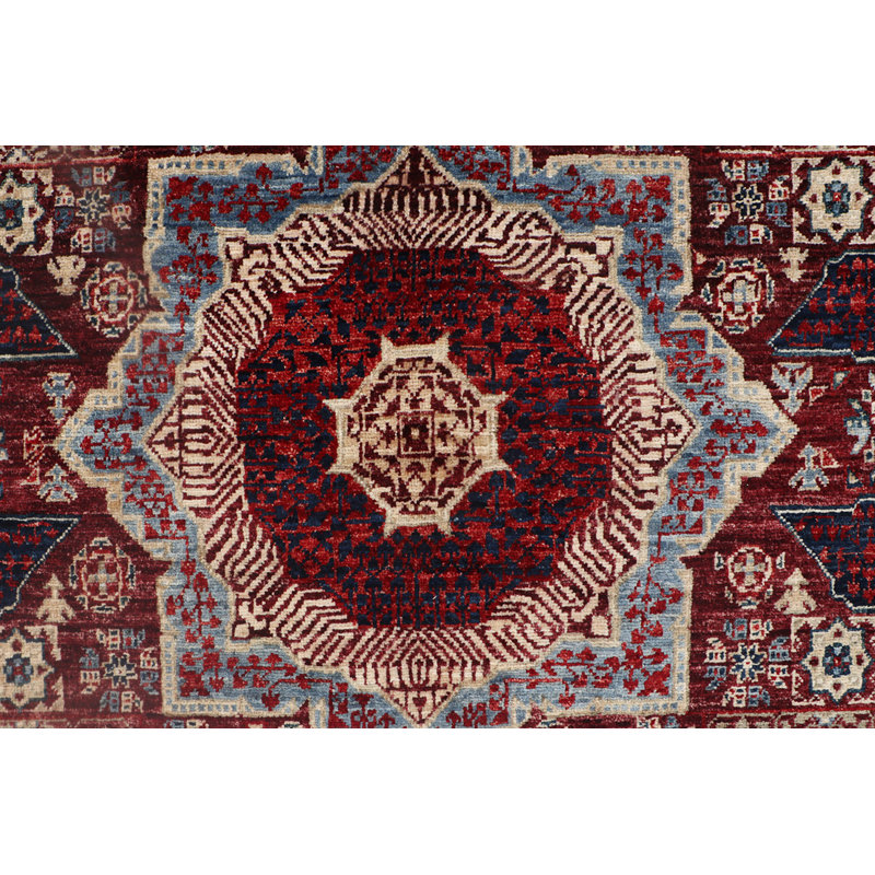 Aryana Hand-Woven High-Quality Red/Beige/Blue Area Rug