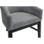 Ensemble de 2 chaises de salle à manger en tissu, gris et noir