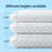 2Pc Ultra Thin Pillow Stomach Sleeping, Cooling Flat Pillows For Side Back Stomach Sleepers, Gel Infused Memory Foam Pillows - Certipur-Us - Standard-1474129740