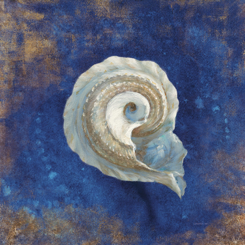 Treasures from the Sea Indigo III 1 Piece Wrapped Canvas Painting, 51cm H x 51cm W x 3.8cm D