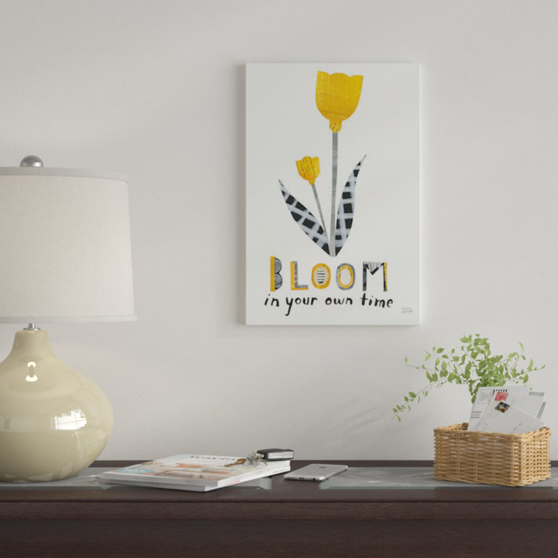 « fleuri boldly iv », impression sur toile tendue, H 12 po x l 8 po x P 0,75 po, Pas de tapis, Toile tendue