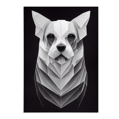 Symmetrical Dog Abstract - Wall Art