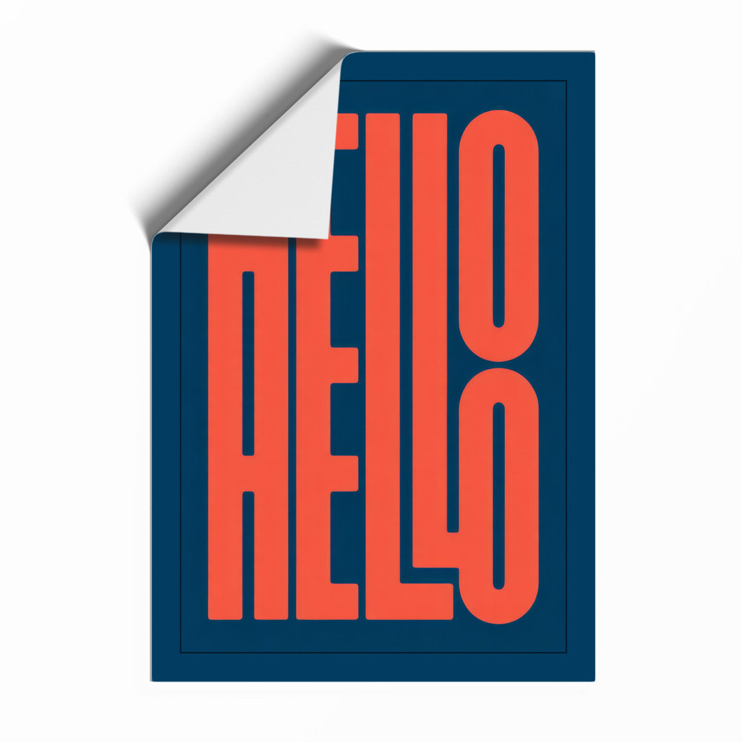 Hello Twice Typography Framed Art Print
