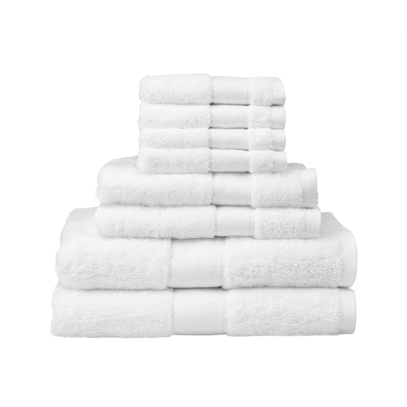 Ensemble de serviettes de bain 100% coton 8 pièces Keviyon