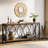 Extra Long Industrial Console Table, 70.9'' 2-Tier Sofa Table with Storage Shelf for Entryway or Hallway