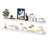 Miami 60" W x 8" D Floating Shelves Set with Invisible Wall Mount Brackets-111448273