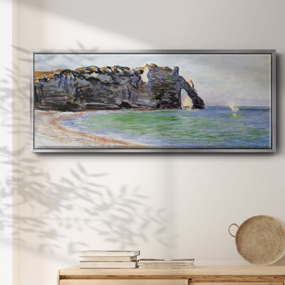 The Manneport, Etretat, the Porte d'Aval, 1885 - Framed Canvas