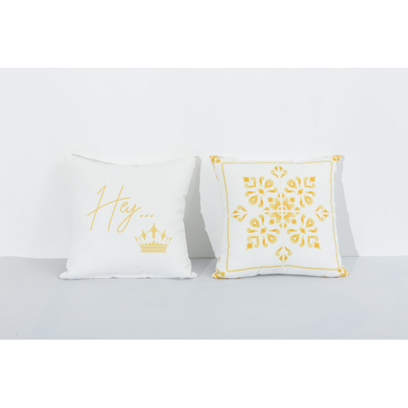 Allenport Cushion Cover, Yellow/White