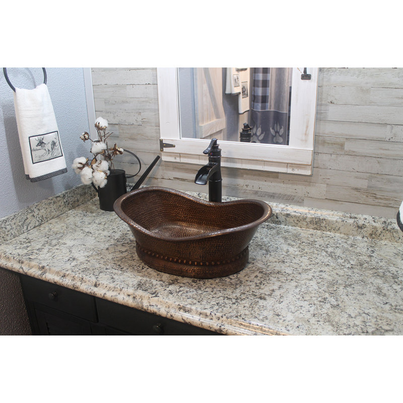 Lavabo vasque en cuivre martelé 20 po