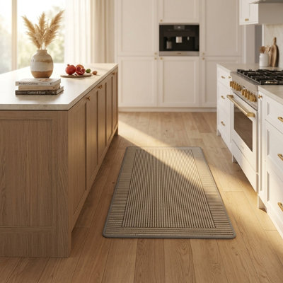 Striped Water Resistant Anti-Fatigue Non-Skid Kitchen Mat