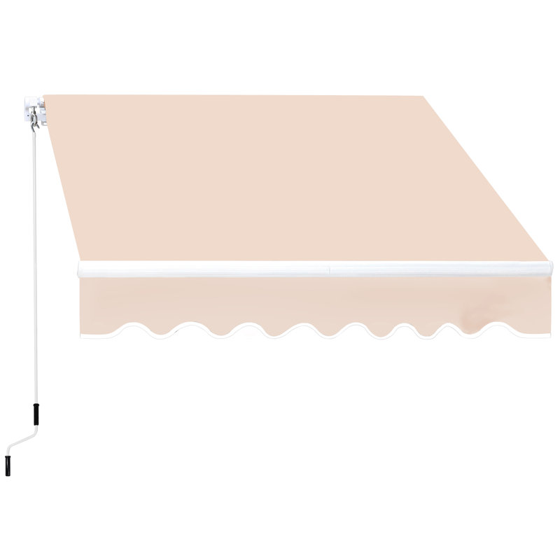 Auvent de terrasse rétractable en tissu l 141,4 po beige