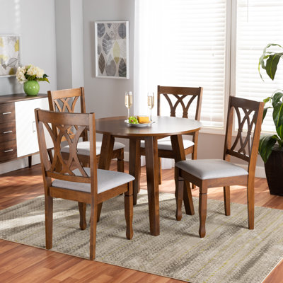Aaina Boothwyn 5 - Piece Ruberwood Solid Wood Dining Set