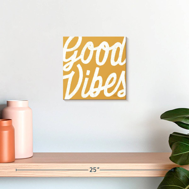 Good Vibes - jaune, H 10 po x l 10 po