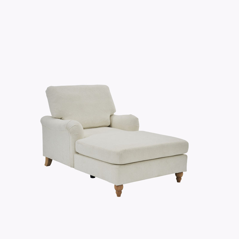 Chaise longue surdimensionnée, Polyester blanc