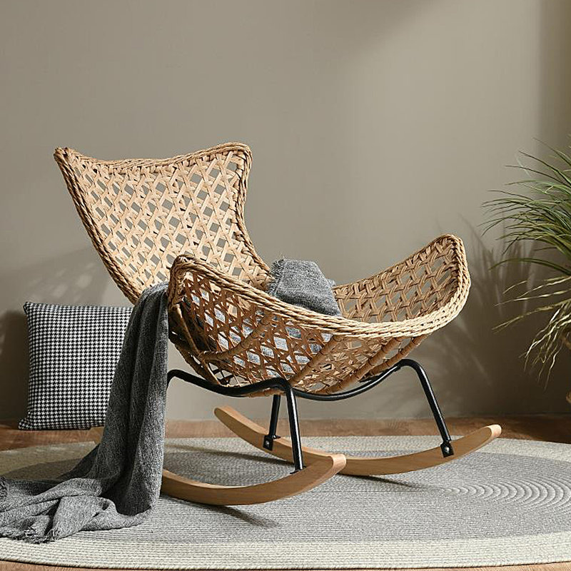 Chaise berçante en alliage PE tissé