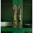 Green Solid Wood Display Cabinet With Glass Doors
