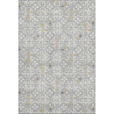 Premium Machine Washable Prisco Gray Rug