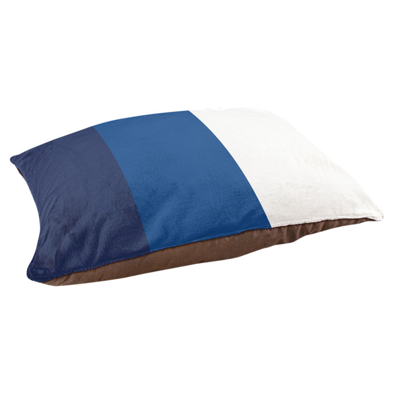 Coussin Toronto, Grand (L 40 po x l 50 po), Bleu marine / bleu royal / blanc