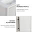 Meuble-lavabo autoportant de 30 po avec lavabo en céramique, portes cannelées et coins arrondis-128787488-134622926