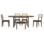 Ensemble de table de salle à manger 6 pièces avec banc, ensemble de chaises de table ovales pour 6 personnes, ensemble de salle à manger de style moderne-1096255637-1096255626