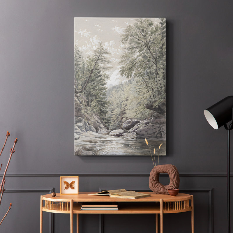 Paysage rétro Cxxxx - galerie enveloppée de cavas, H 27 po x l 18 po