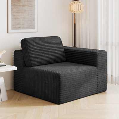 1 Seater Corduroy Sectional