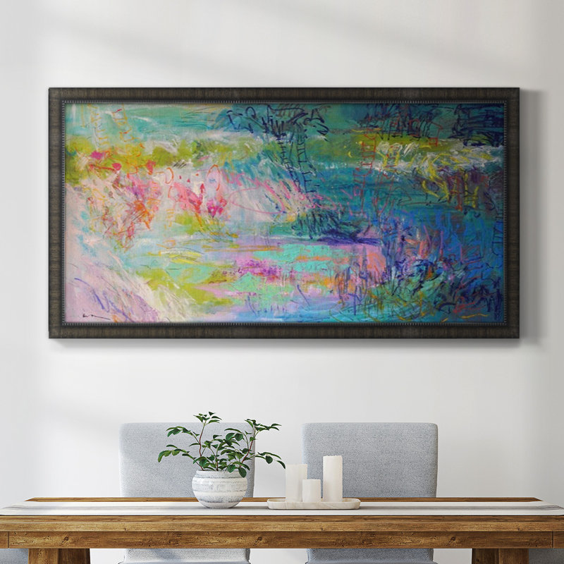 Toile encadrée flottante sur un rêve de qualité supérieure - prête à être accrochée, H 29 po x l 53 po x P 1 po