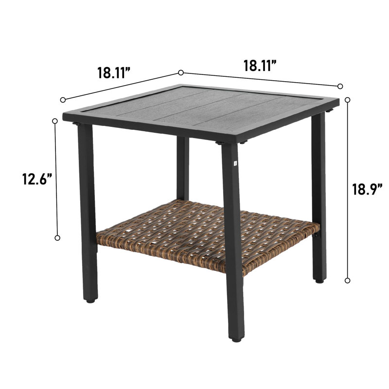 Ensemble de 3 chaises berçantes en osier pour l'extérieur
