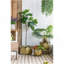 Ensemble de 3 jardinières en métal patiné, L: 17,7 x 17,7 x 11 po, M: 15 x 15 x 10,2 po, 11,5 x 11,5 x 10 po