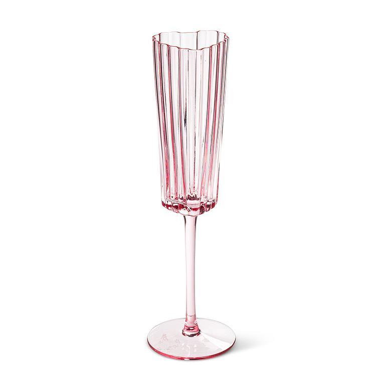Flûte côtelée en verre flûte