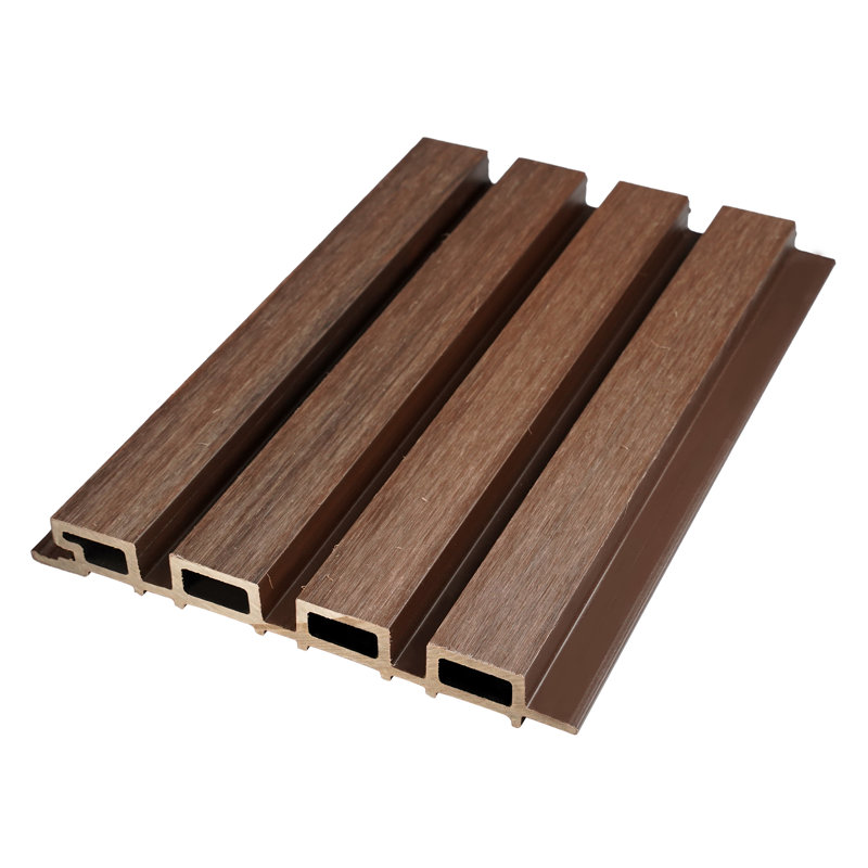 Linear WPC Exterior Wall Slat Siding and Cladding Panels 114 in x 8.62 in, Ipe, Ipe