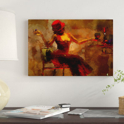 Reproduction d'art graphique sur toile tendue « Ebony on the Town 3 Woman African American »