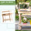 Fir Wood Workstation 92*45*119 cm Fir Wood 1 Piece Potting Bench Natural Wood with Sink, Drawer & Shelf