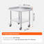 Table de travail en acier inoxydable, table de préparation commerciale de 24 x 28 x 30 pouces avec 4 roues, roulettes, table de préparation robuste à 3 côtés, table de travail en métal pour restaurant Home Hotel-734135040