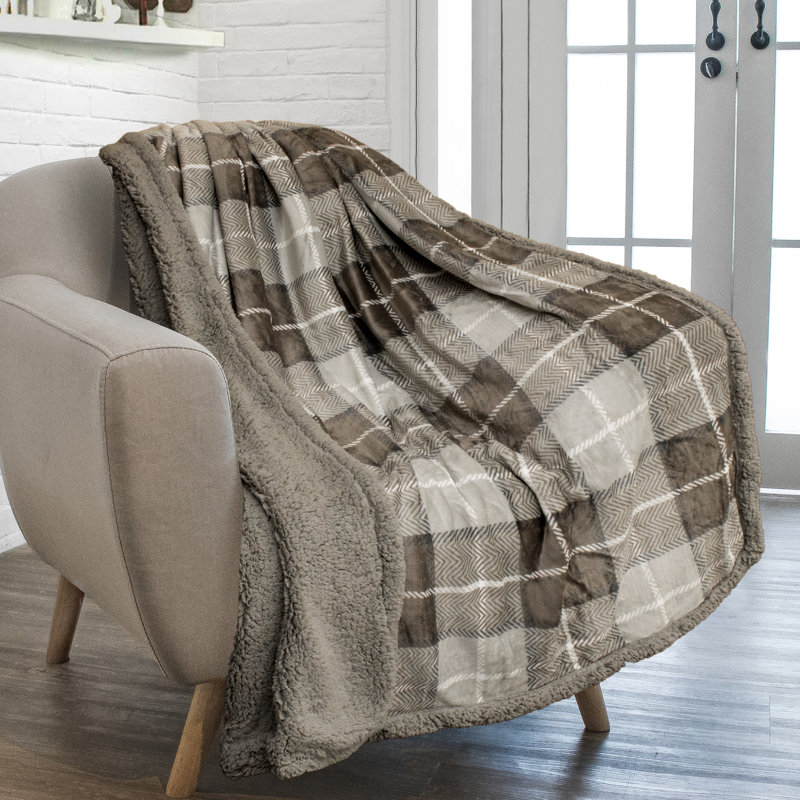 Hand Woven Throw Blanket, 60" x 80", Taupe
