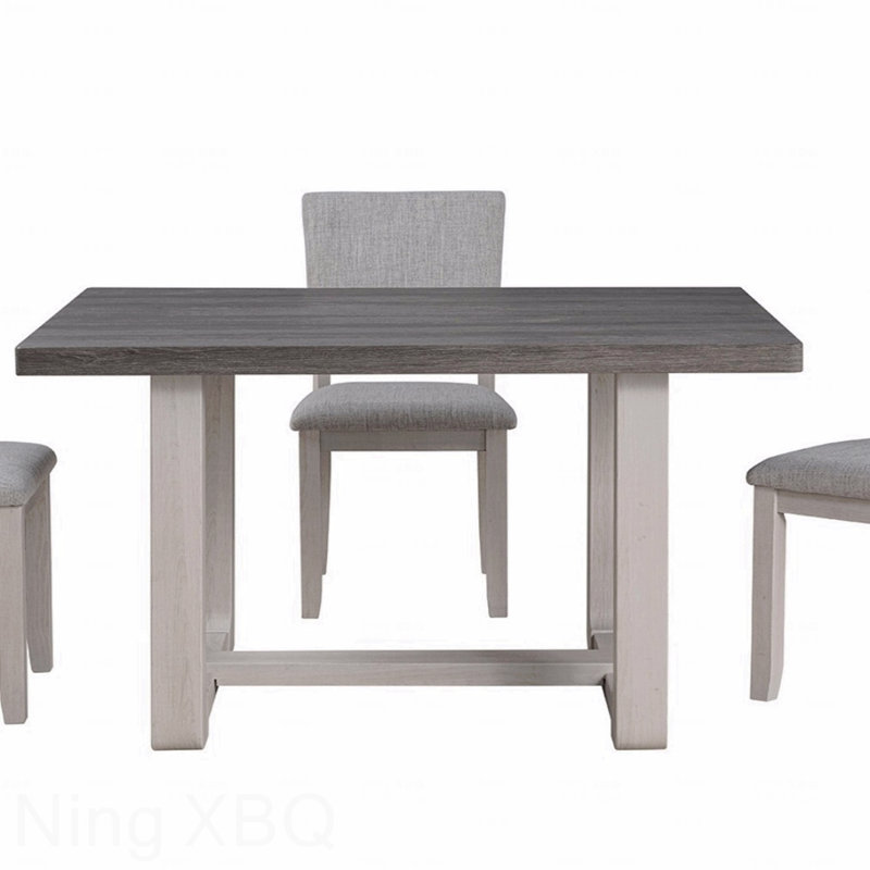 Table de salle à manger Transitional, Gris pâle / gris