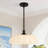 Milk Glass Flower Pendant Light Adjustable Hanging lamp-1735530460