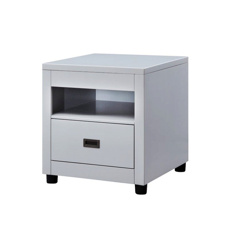 Cadelaria Solid Wood Top End Table with Storage