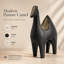 Modern Camel Sculpture – Black Matte Polyresin Table Décor Accent 