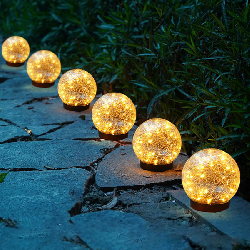 30 LED Outdoor Solar Powered Garden Lights Integrated LED Solar Lights for Patio Garden Porch Decor, Yellow
