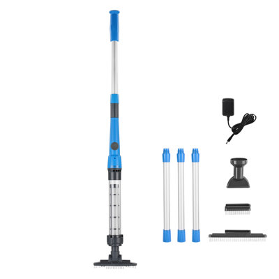 Pool Vacuum, 8.5 GPM Handheld Cordless Hot Tub Vacuum with Extension Pole, for Deep Cleaning & Strong Suction, Rechargeable Pool Cleaner, Running up to 1Hour, for Above Ground/Inground Pool Spas