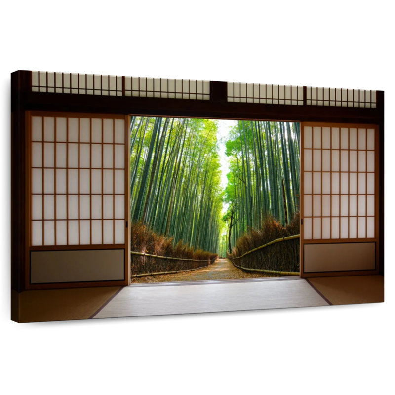 Lilie Door To Bamboo Forest, 26" H x 39" W