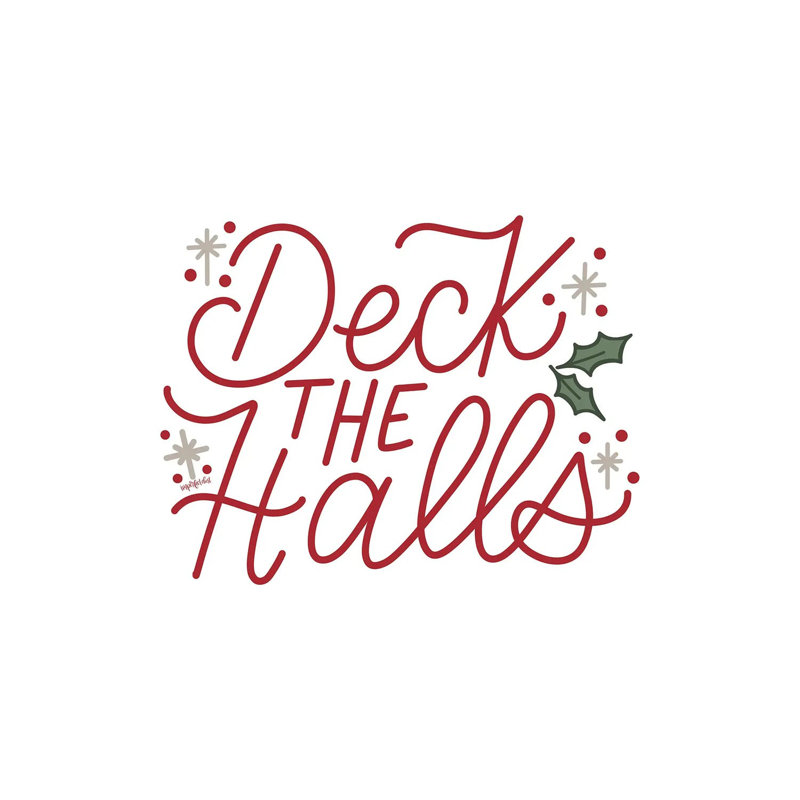 «Deck The Halls», reproduction d'art sur toile tendue, H 32 po x l 48 po, Toile tendue, Ne s’applique pas